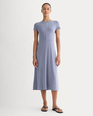 Midi Tee Dress In Butterknit | Blue Dusk