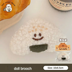 Cute Onigiri Rice Roll Plush Keychain