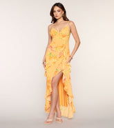 Priscilla Floral Chiffon Formal Dress