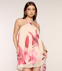 Somewhere Sunny Chiffon Mini Dress