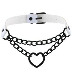 Black Heart Chain Choker