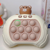 NEW Upgraded - 1PC Cute Bear Popit Light up Handheld Fidget Toy Poppit Console Game