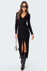 Margot Ruffle Hem Ribbed Mini Dress
