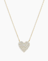 Diamond Pav Heart Necklace
