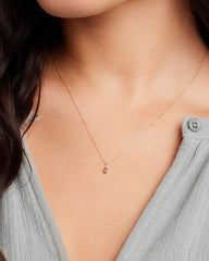 14K Gold Birthstone Necklace