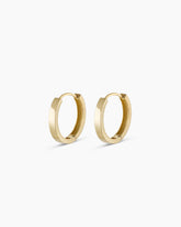 14K Gold Rose Hoops