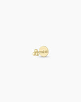 14K Gold Trio Flat Back Single Stud