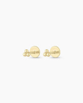 14K Gold Trio Flat Back Studs