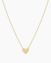 14K Gold Heart Mini Necklace