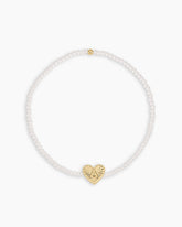 Pearl Vintage Heart Alphabet Bracelet