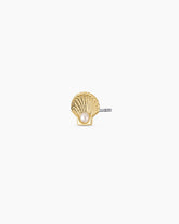 Scallop Pearl Single Stud