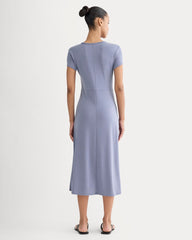 Midi Tee Dress In Butterknit | Blue Dusk