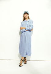 Mathaa Lino Stripes | Silky Blue-Morning Sky
