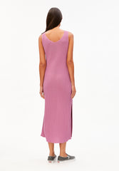 Leinen-Mix Strickkleid | Washed Berry