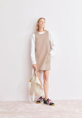 Workwear Canvas Mini-Kleid | True Camel