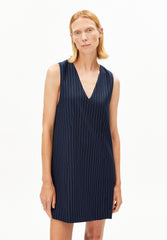 Pinaafo Nadelstreifenkleid | Night Sky-White