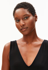 Ärmelloses Jersey-Midi-Kleid | Black