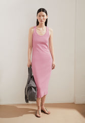 Gmt Dye Bodycon Ripp-Kleid | Washed Berry