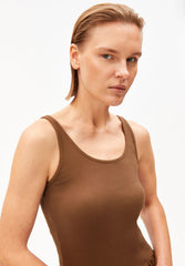 Material-Mix Kleid | Dried Palm-Dried Palm