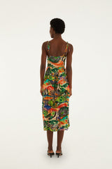 Multicolor Fish Sea Sleeveless Midi Dress