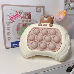 NEW Upgraded - 1PC Cute Bear Popit Light up Handheld Fidget Toy Poppit Console Game