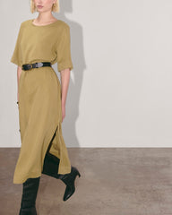 The Relaxed T-Shirt Dress In Buttersoft | Fennel Seed