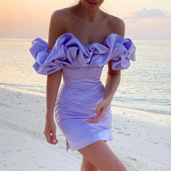 Ella | Women Wedding Guest Ruffle Mini Dress