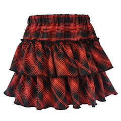 Kawaii Princess Plaid Skirt - Pink College Cutie