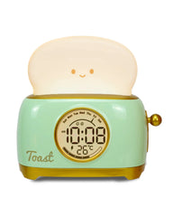 Kawaii Toast LED Night Light Digital Alarm Clock