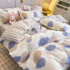 Pink / Blue Cloud Duvet Cover Bedding Set