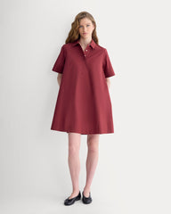 Popover Mini Shirtrdress In Ultrasoft Cotton | Pomegranate
