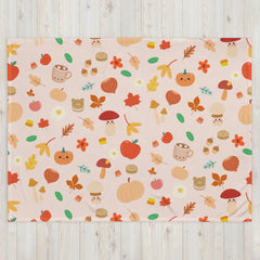 Kawaii Fall Throw Blanket