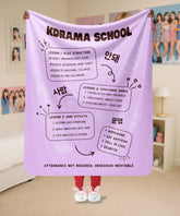 K-Drama School Lesson Cozy Warm Blanket Large 50x60 in | K-Drama Fan Gift