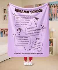 K-Drama School Lesson Cozy Warm Blanket Large 50x60 in | K-Drama Fan Gift