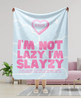 Personalised Slayzy™ Name Blanket – Soft Fleece (50x60in) | Teen Bedroom Decor | Custom Comfort Gift