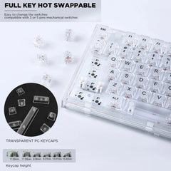 Crystal X75 Wired 82 Keys Hot Swap Mechanical Keyboard