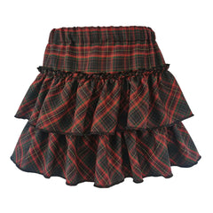 Kawaii Princess Plaid Skirt - Pink College Cutie