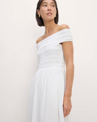 The Gauze Off-The-Shoulder Dress | White