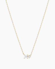 Diamond And White Sapphire Necklace