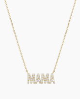 Diamond Pav Mama Necklace