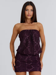 Ayanna Mini Dress Plum