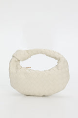 Montreal Woven Crescent Bag Ivory