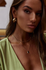 Celia Twist Hoop Earrings Gold