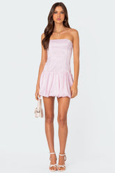 Metallic Cut Out Open Back Mini Dress