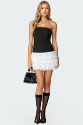 Met Strapless Bubble Mini Dress