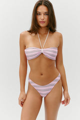 Dove Reversible Shine Bikini Bottom - Pink Stripe