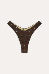 Full Moon Reversible Shine Bikini Bottom - Honey Bug