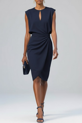 Hannah | Women's Tiered Ruffle Midi Sundress Keyhole Neck