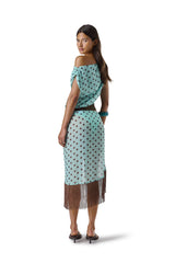 Bruna Off-Shoulder Top in Teal