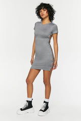 Short-Sleeve Cutout Mini Dress